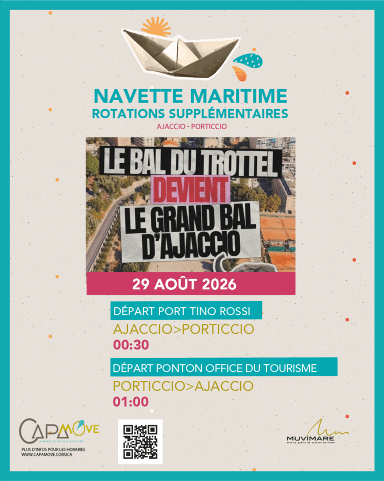 Des rotations supplémentaires de la navette maritime pour le Grand Bal d’Ajaccio